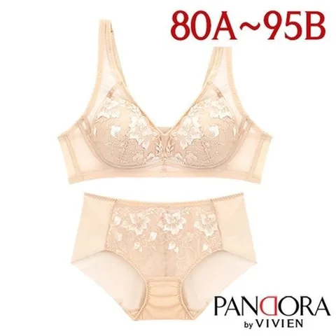 비비안 판도라 80A-95B/노와이어 풀컵보정 무빙브라팬티2종PB7115_P078865347