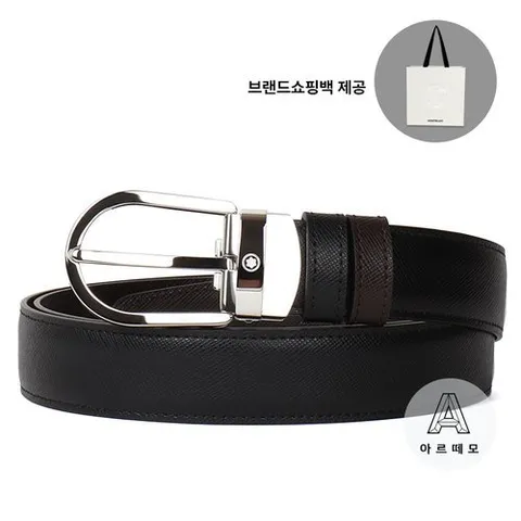 몽블랑 [브랜드쇼핑백제공]몽블랑 자유커팅식 남자 양면벨트 113834