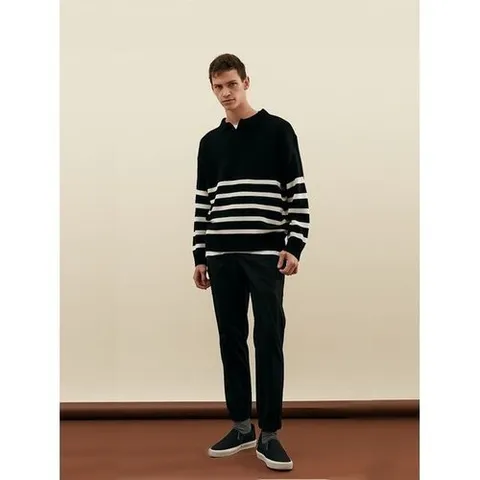 베네통골프 남성 조거 본딩 기모팬츠 블랙_P353111341