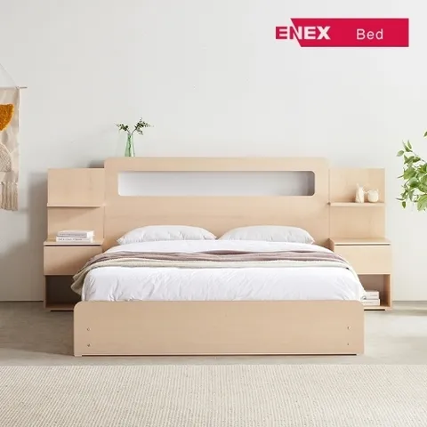 에넥스 [착불] EB3-02 LED 조명 수납 침대 슈퍼싱글(SS)