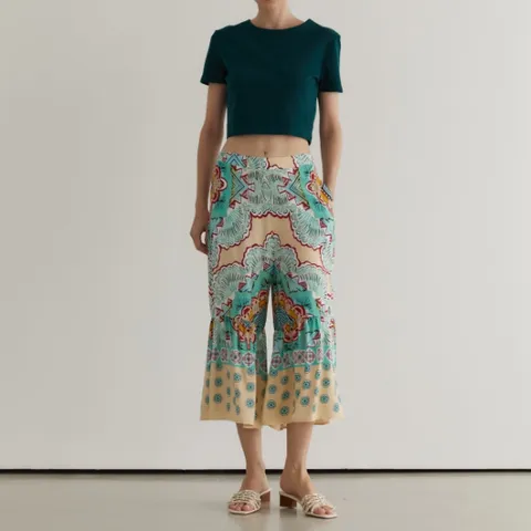 (신세계김해점)라페어 다이퍼 민트 8부 인견 셔링 팬츠 LWJEAP0048-MI