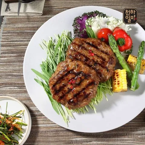 천하일미 홍석천 이원일 국내산 직화떡갈비 총16장 매콤4팩+전통4팩 떡갈비 패티..[34843261]