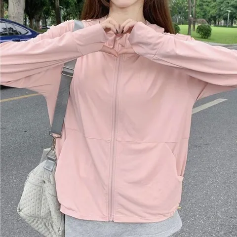 31587233-얇은바람막스타일이후드집업자외선보호양포켓데일리