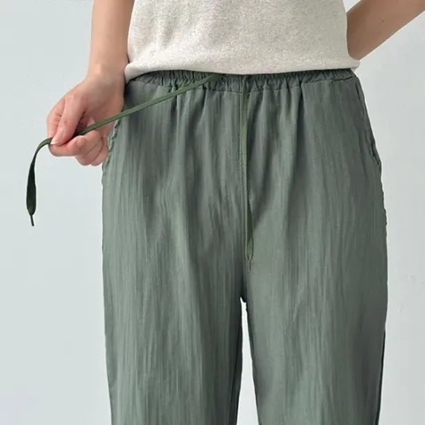 여성 시원한 인견 베이직 디자인 기본 와이드바지 팬츠