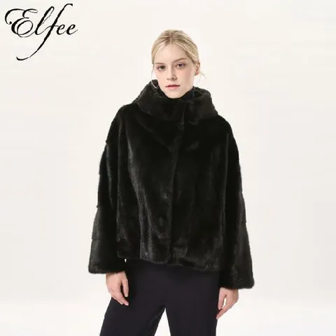 25FW  진도 엘페 휘메일 풀스킨 밍크 후드 재킷  - 블랙(EJ15)