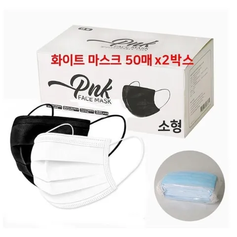 3중필터일회용덴탈마스크소형100매화이트