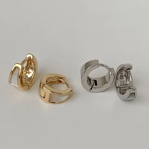 여자 원형 포인트 링 FW 두툼한 귀걸이