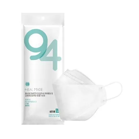 [힐메이드] KF94 황사마스크 중형 개별포장 50매 (화이트/블랙)