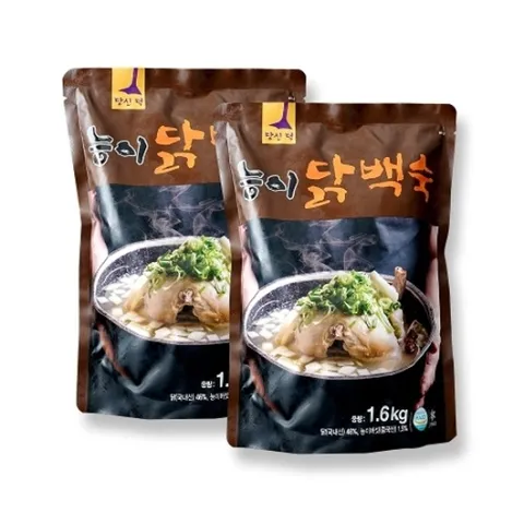 [이푸른] 진한 국물 능이 닭백숙 1.6kg x 2팩10974393587899