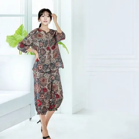 (빅)[국내생산]멋스러운패턴인견상하세트[34422869]