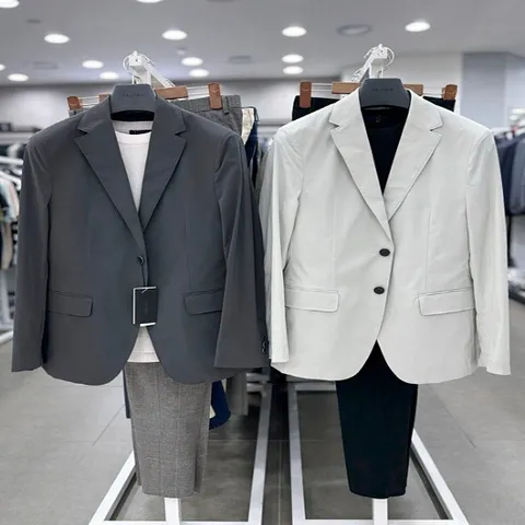 남자 여름 안감없는 쿨 냉감 나일론 스트레치 캐주얼 콤비 자켓 2컬러