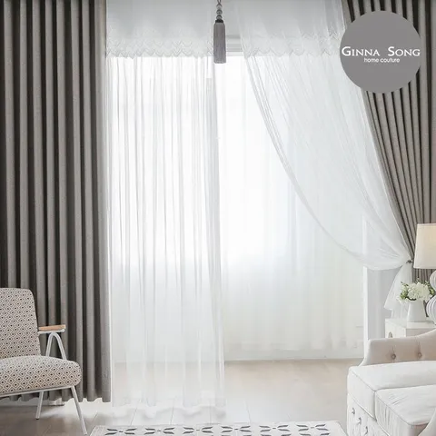 지나송 베르가모 도비 암막커튼 풀세트 중형