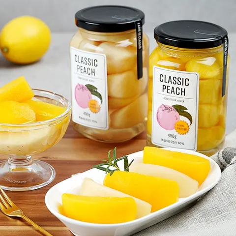 클래식 복숭아병조림 백도490g+황도490g