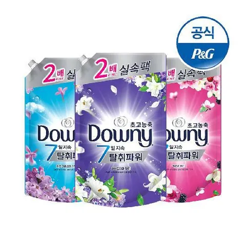 다우니 초고농축 섬유유연제 탈취파워 리필 1.6Lx3개
