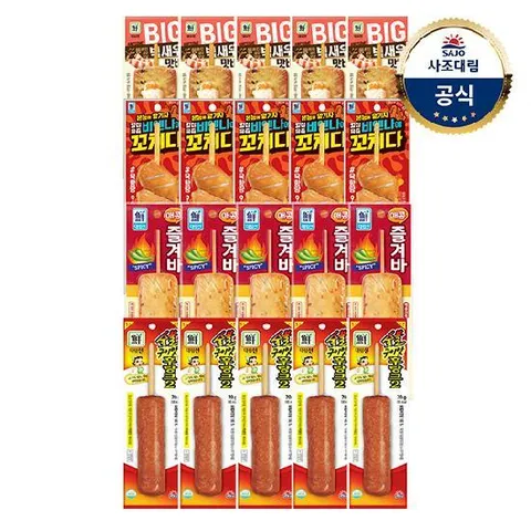 대림냉장ㅣ빅새우맛바x5+비엔나꼬치x5+매콤바x5+숯불후랑크x5