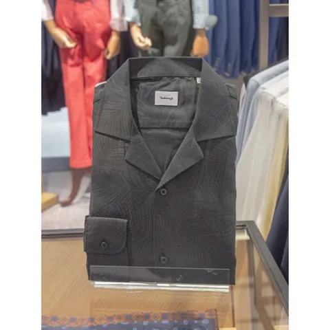 (신세계센텀점)20년 SS LEGGIUNO)리프모티브-오픈카라 슬림셔츠(BKSSL1-114-BK)