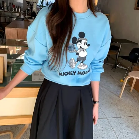 베리티 미키 프린팅 맨투맨