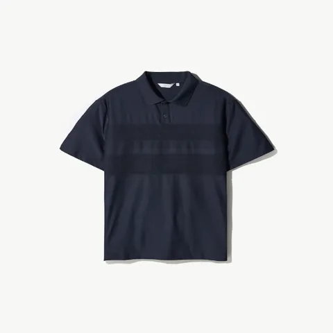 기능성 쿨라이트 단가라 카라 티셔츠네이비