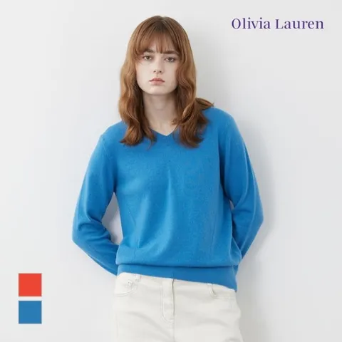 [올리비아로렌] 캐시미어 브이넥 니트 VOBBL3W9211