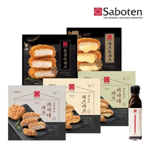 사보텐 돈까스(돈카츠) 5종 8봉 골라담기+돈카츠소스(220g) 1개..[35454578]