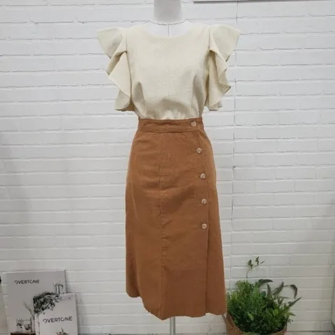 오버톤DP01또또단추린넨스커트OBKD517