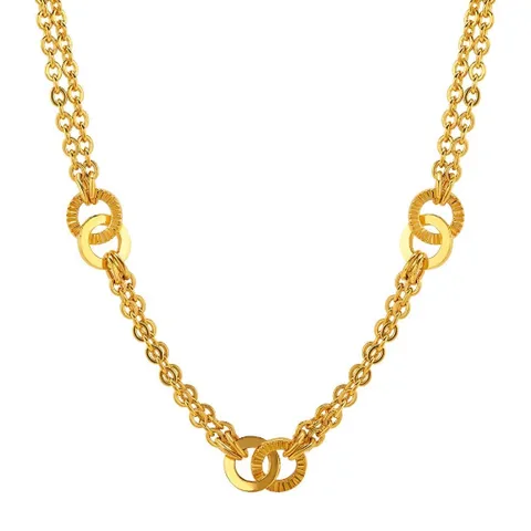 한국금다이아몬드 여자 순금 목걸이 체인 빗살 조인 24K 37.5g 18K장식