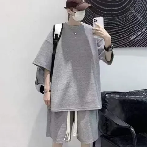 남성 트레이닝복 데일리 오버핏 여름 클래식 츄리닝