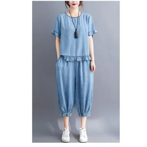 썸머데님풀오버+팬츠[34482723]