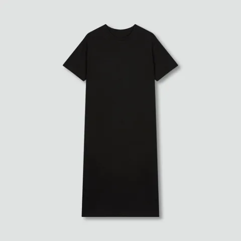 [JAJU/자주] 여 스마트 코튼 반팔 라운지 원피스_블랙