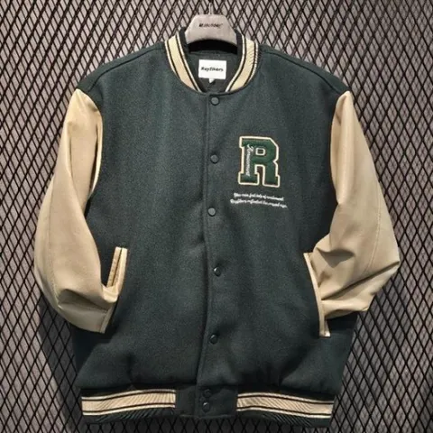 엠할리데이 HC03 레자 배색 항공점퍼 남여공용 오버핏 영문로고 야구점퍼 안감패 (S30223021)