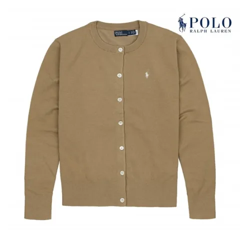 여성 코튼 블렌드 가디건 카멜