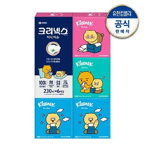 크리넥스 디럭스 미니 카카오 230매X6개입