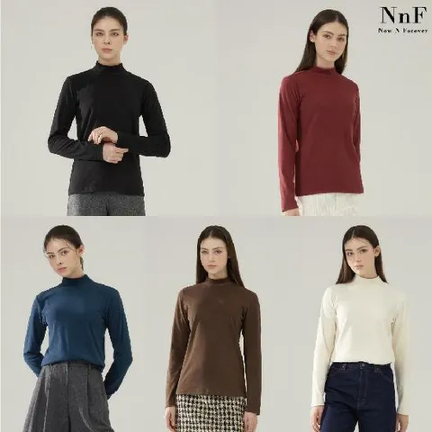 (여성) NNF 23FW 기모 모크넥 티셔츠 5종 