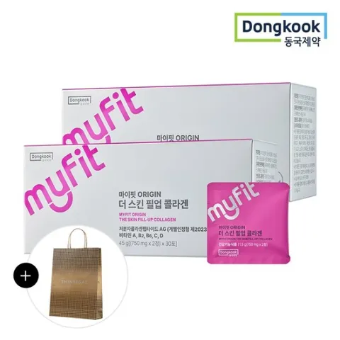 (신세계하남점)[동국제약/쇼핑백증정] 마이핏 오리진 콜라겐세트 필업 콜라겐 (30포x2박스) / 기능성 초저분자 콜라겐