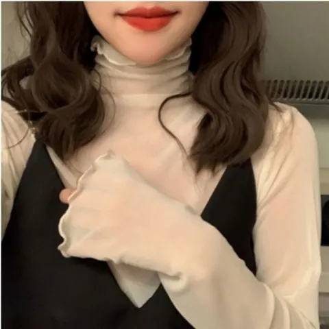꼬박이 레이어드 이너 블라우스 티셔츠 이너 블라우스 티셔츠 레이어드