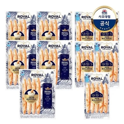 [대림냉장] 로얄크랩 디핑 100g x 5개 + 로얄크랩 밸런스 90g x 5개