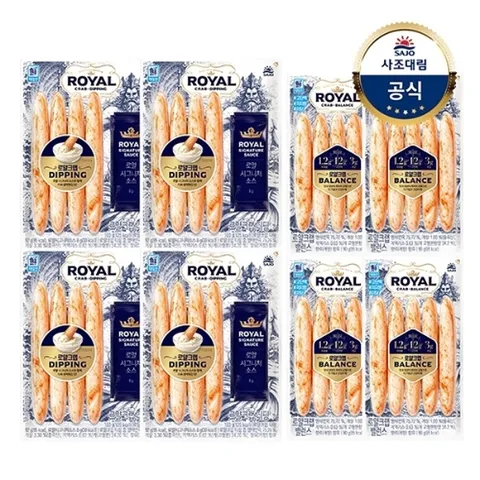 [대림냉장] 로얄크랩 디핑 100g x 4개 + 로얄크랩 밸런스 90g x 4개