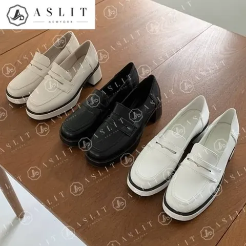 스퀘어토 가보시 여성 로퍼 구두 힐 5cm