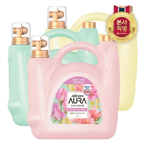 향기나는 샤프란 아우라 5.5L 짐승용량 섬유유연제 (향 4종 택 1) x 1개
