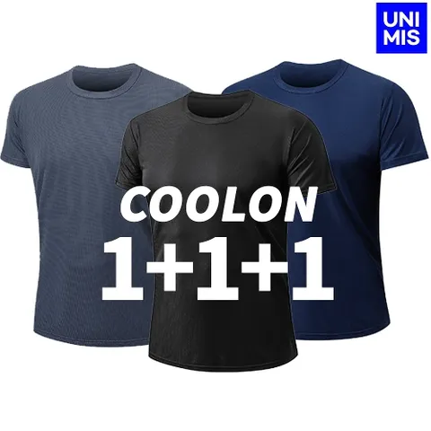 3장 세트 유니미스 기능성 여름 반팔 무지 냉감 쿨티셔츠