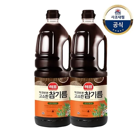 [사조대림] 고소한참기름1.8L x2개