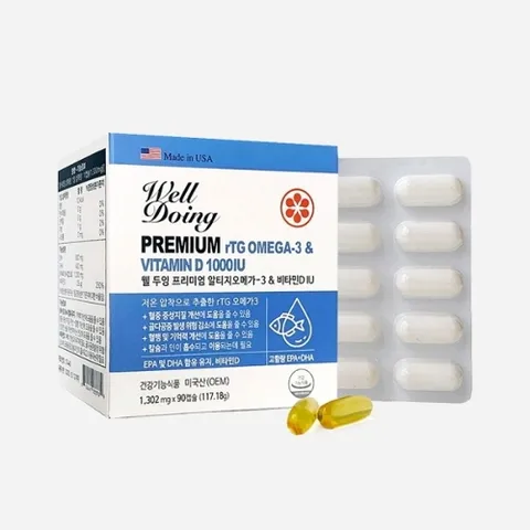 웰두잉 프리미엄 알티지오메가3 앤 비타민D 1000IU