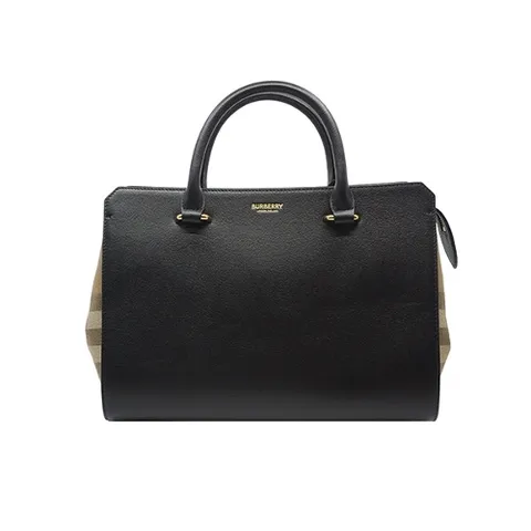 버버리 스몰 밴웰 투 웨이 체크 토트백 블랙 80840231