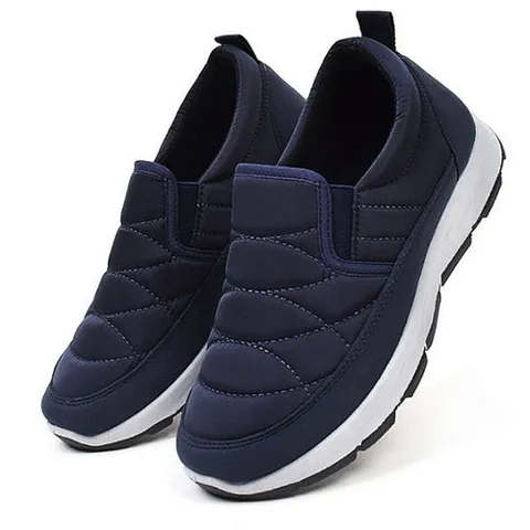 누빔 방한화 캐주얼 신발 신기 겨울철 따뜻한 편안한