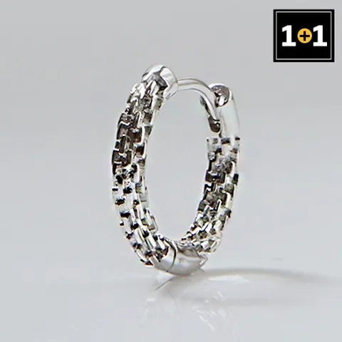 [미니아트] 1+1 패션 피어싱 모자이크 링 (한쪽판매)