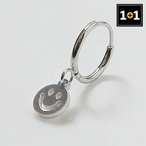 [미니아트] 1+1 써지컬 피어싱 해피니스 링 (한쪽판매)