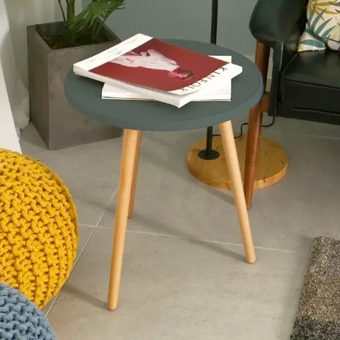 원형 테이블(그레이) 1인 티테이블 소형 거실 보조 미니탁자 간이 사이드테이블