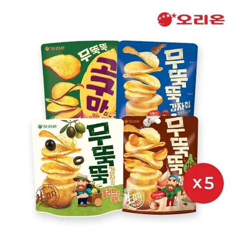 오리온 무뚝뚝감자칩 시리즈 ( 올리브솔트 5 + 오리지널 5+ 고구마칩 5 + 갈릭솔트 5)