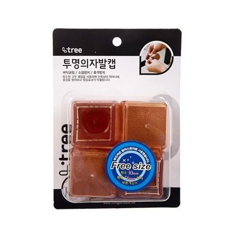 투명의자 발캡(사각)40mm