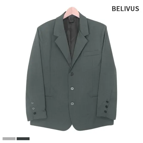 빌리버스 남성 자켓 BLS007 남자 블레이져 체크 싱글 캐주얼 아우터